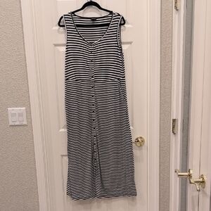 Torrid Black and White Striped Maxi Dress